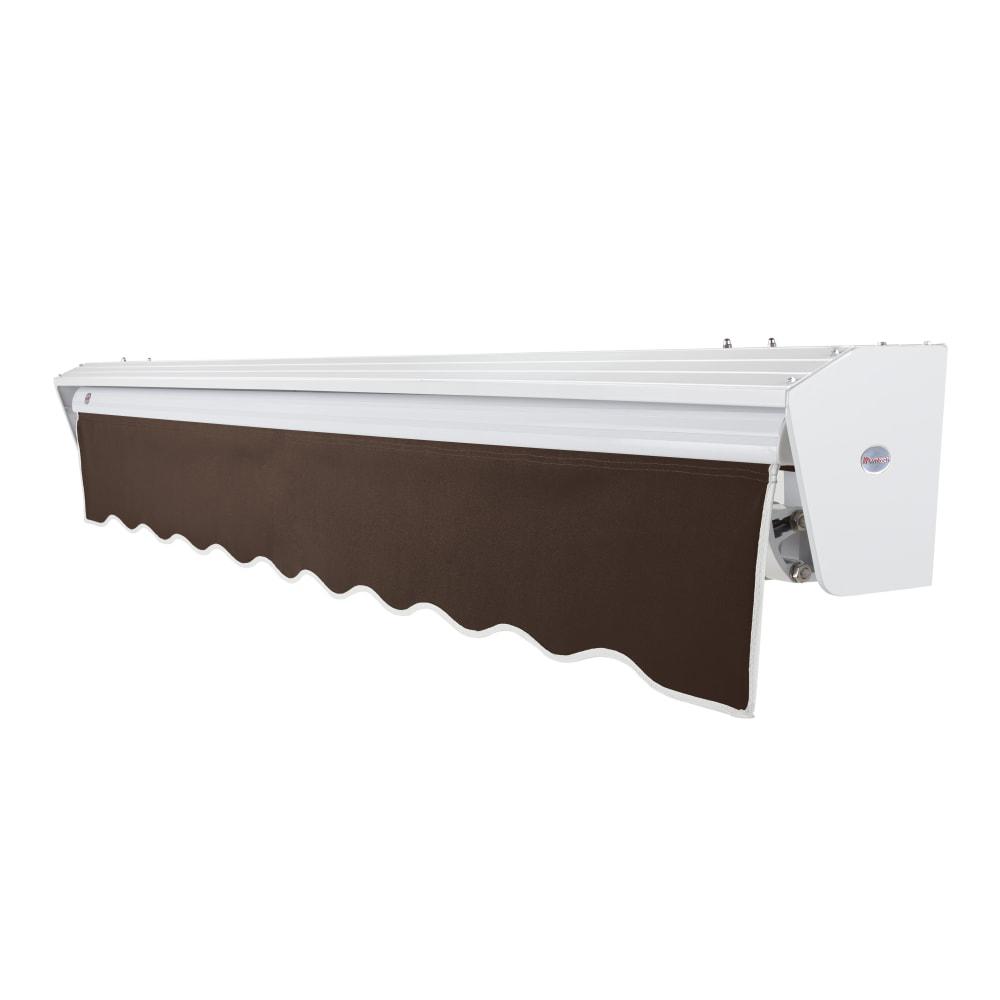 24' x 10' Destin Left Motor Left Motorized Patio Retractable Awning, Brown. Picture 2