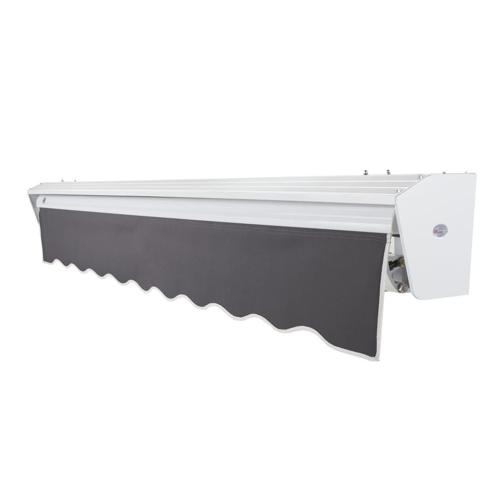 24' x 10' Destin Left Motor Left Motorized Patio Retractable Awning, Gunmetal. Picture 2