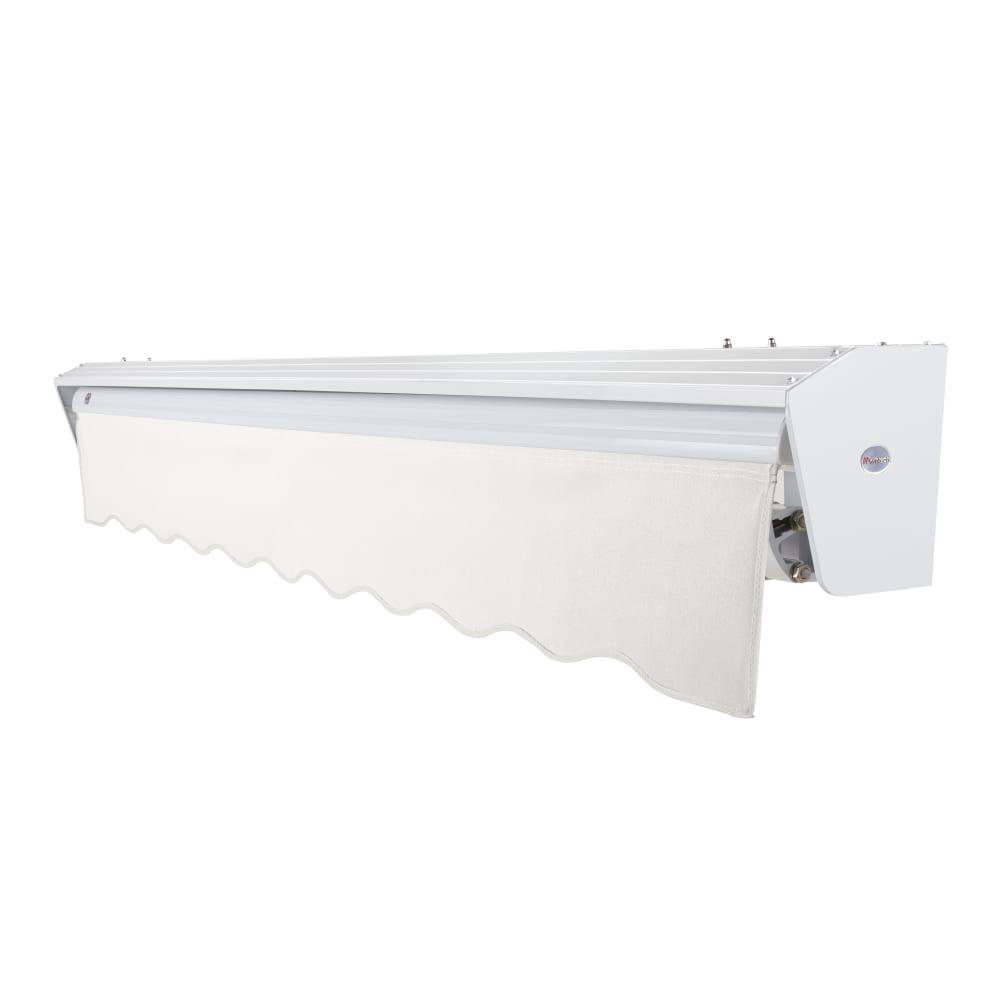24' x 10' Destin Left Motor Left Motorized Patio Retractable Awning, White. Picture 2
