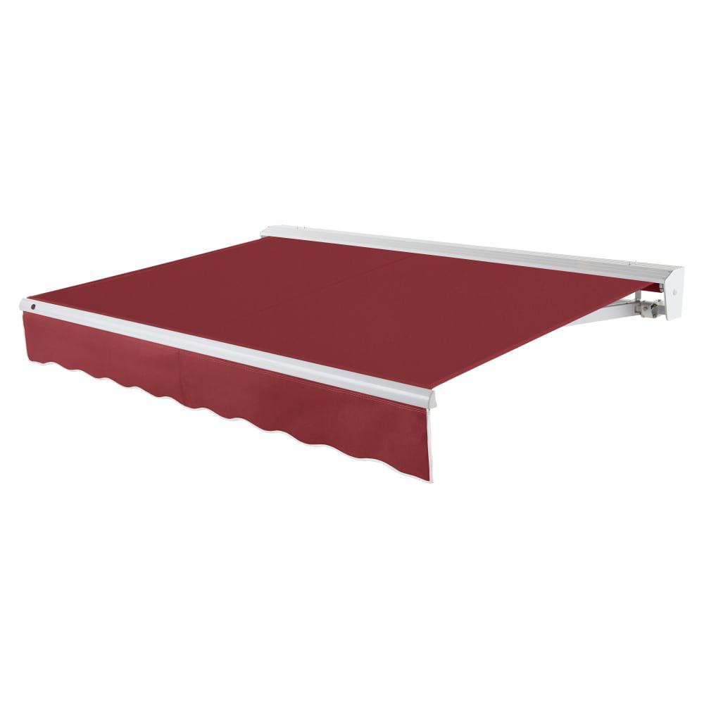 24' x 10' Destin Left Motor Left Motorized Patio Retractable Awning, Burgundy. Picture 1