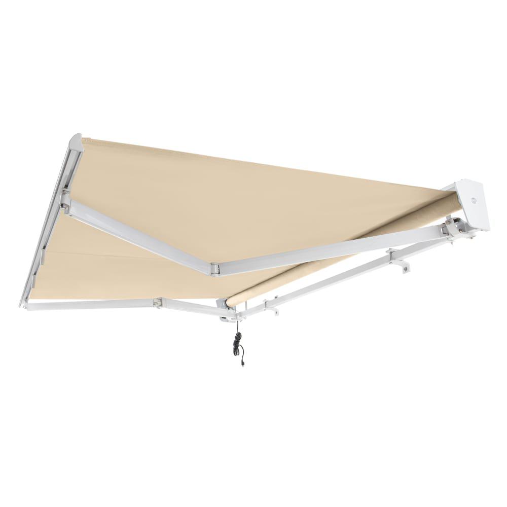 24' x 10' Destin Left Motor Left Motorized Patio Retractable Awning, Tan. Picture 7