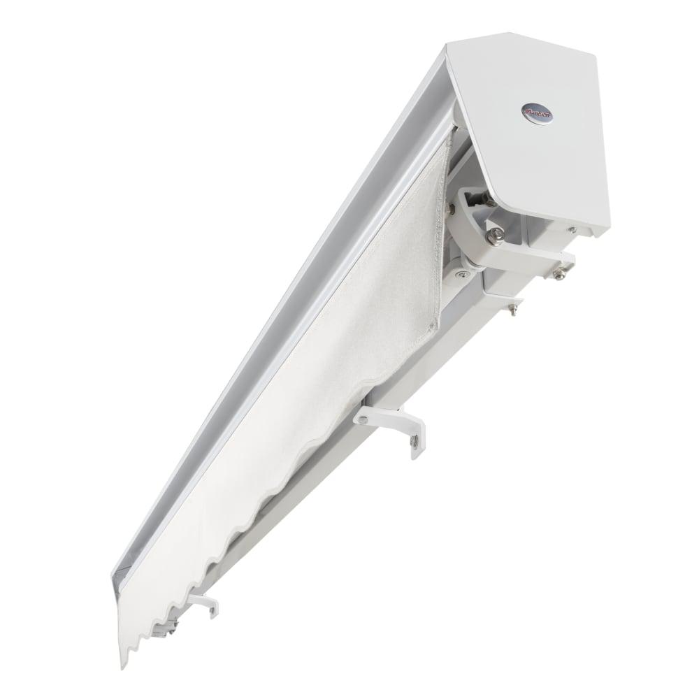 24' x 10' Destin Left Motor Left Motorized Patio Retractable Awning, White. Picture 5
