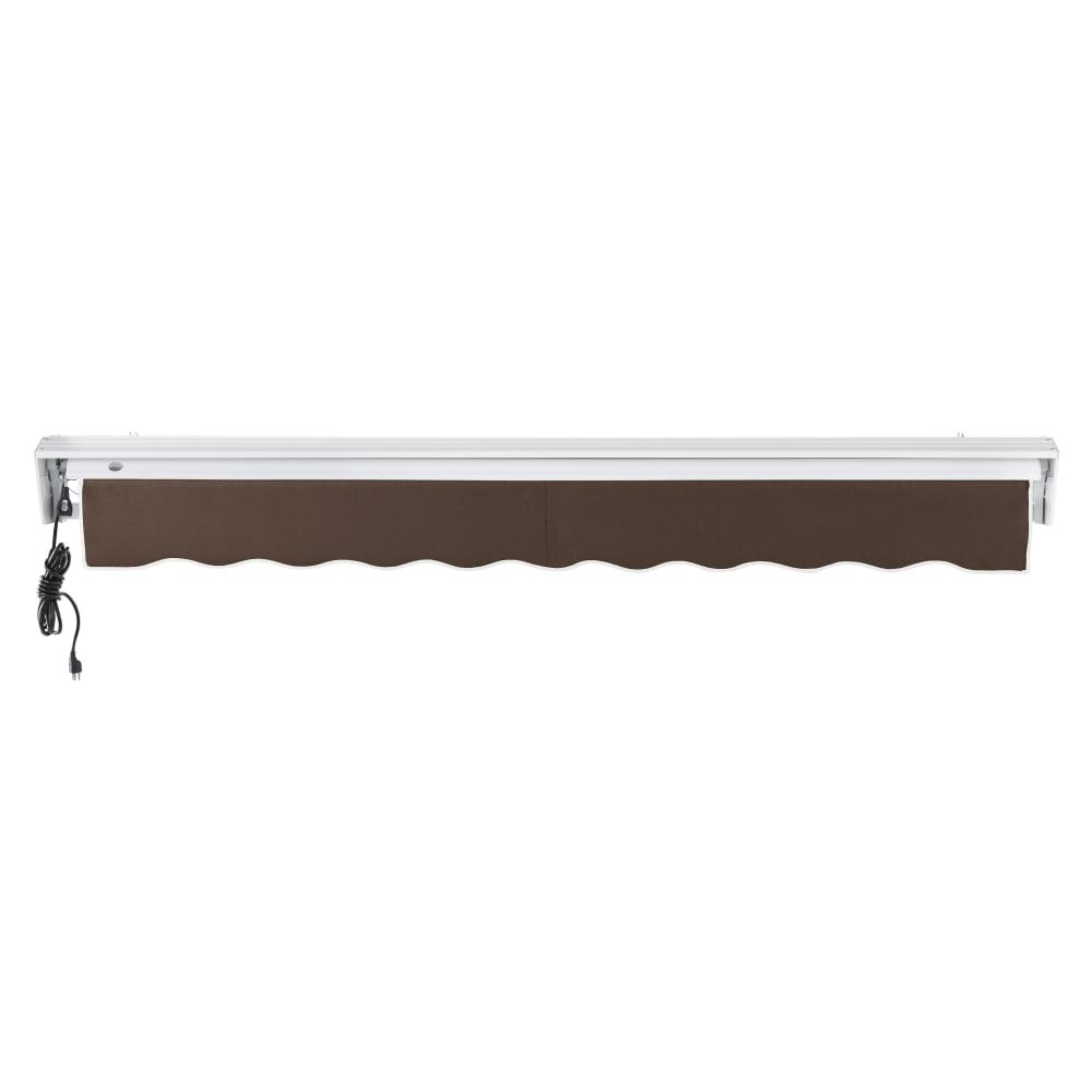 24' x 10' Destin Left Motor Left Motorized Patio Retractable Awning, Brown. Picture 4