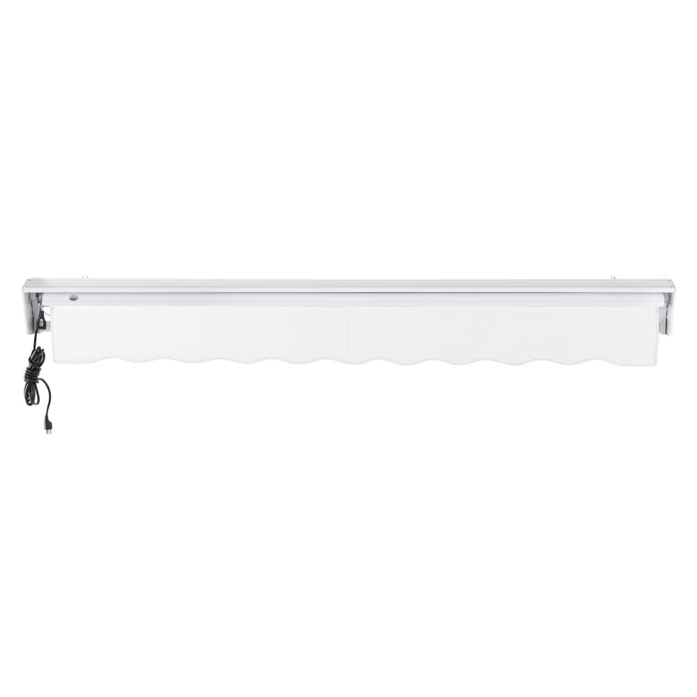 24' x 10' Destin Left Motor Left Motorized Patio Retractable Awning, White. Picture 4