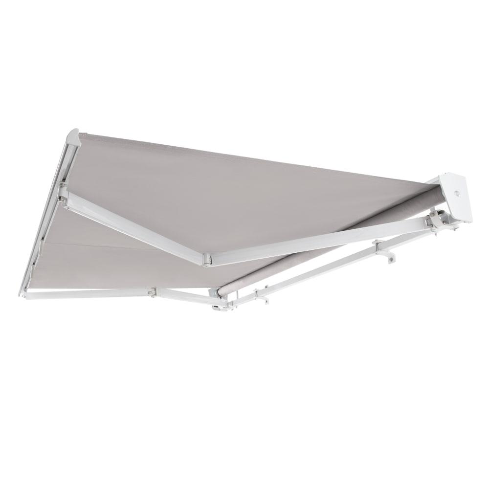 18' x 10' Destin Manual Manual Patio Retractable Awning Acrylic Fabric, Gray. Picture 7