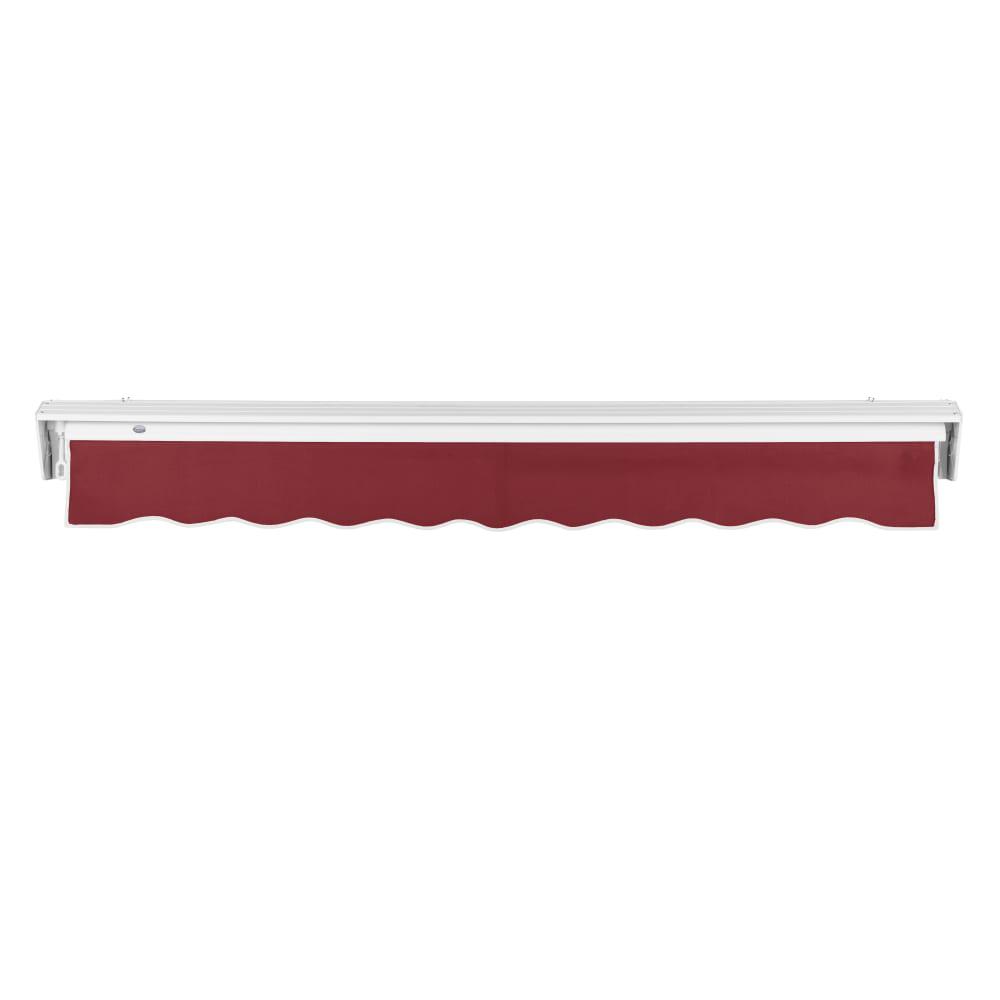 14' x 10' Destin Manual Manual Patio Retractable Awning Acrylic Fabric, Burgundy. Picture 4