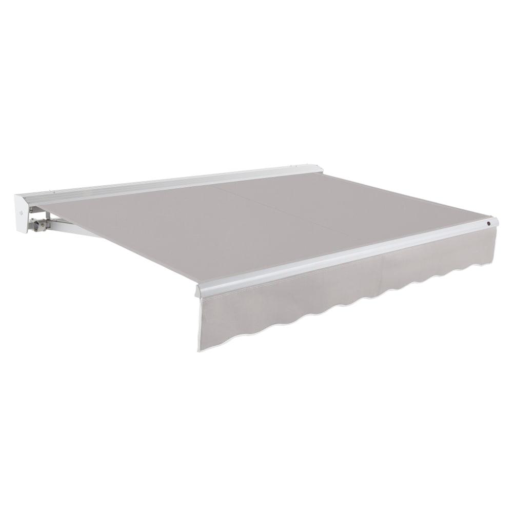 18' x 10' Destin Manual Manual Patio Retractable Awning Acrylic Fabric, Gray. Picture 1