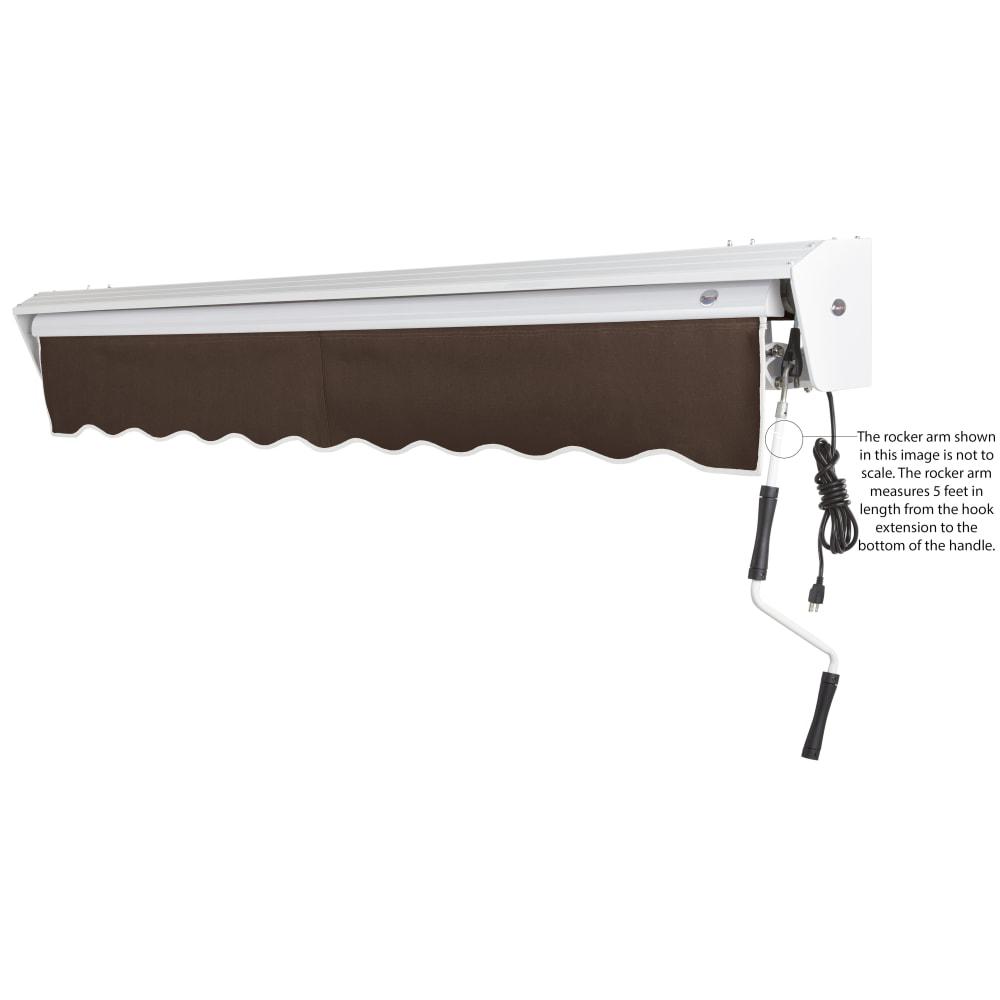 14' x 10' Destin Right Motor Right Motorized Patio Retractable Awning, Brown. Picture 6