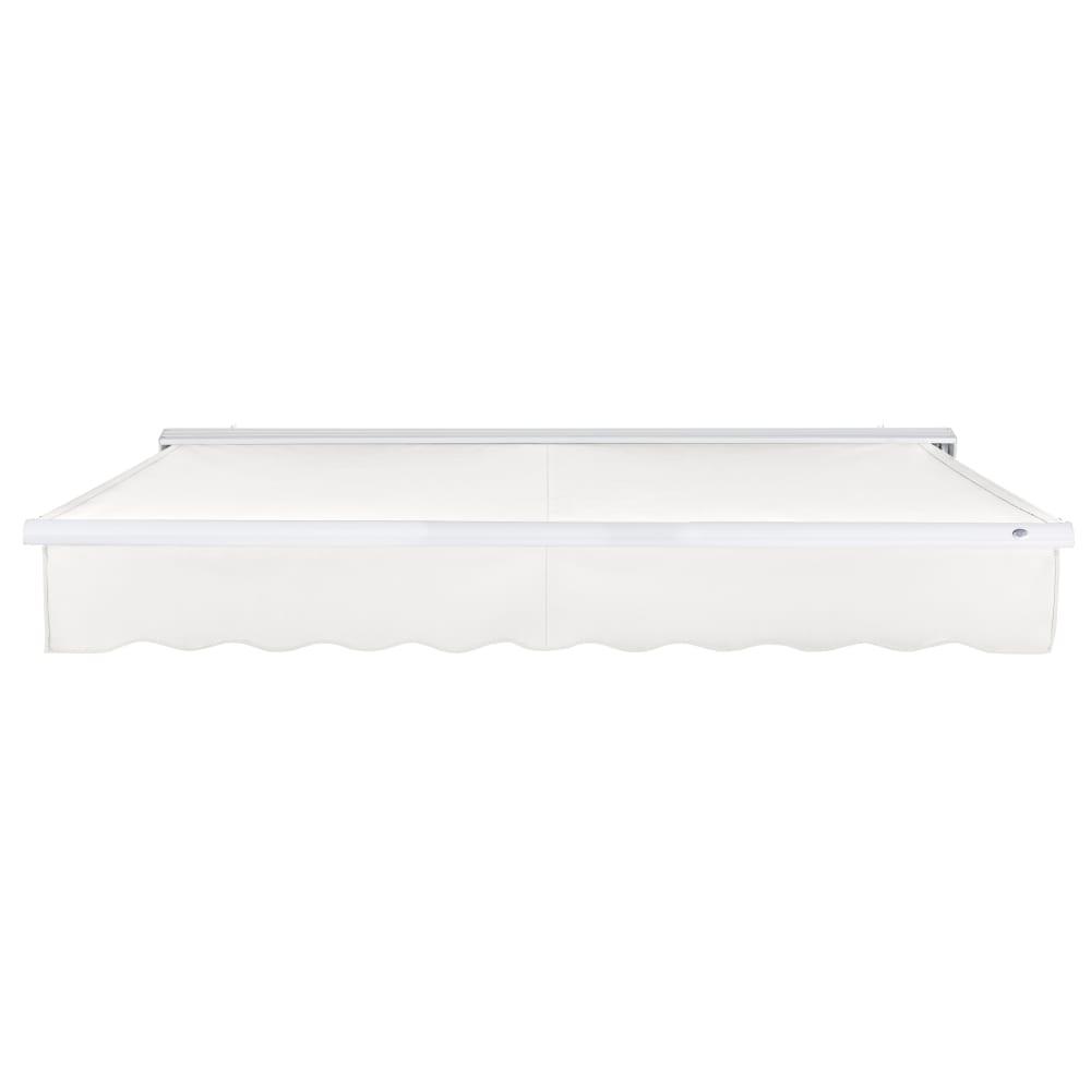 24' x 10' Destin Left Motor Left Motorized Patio Retractable Awning, White. Picture 3