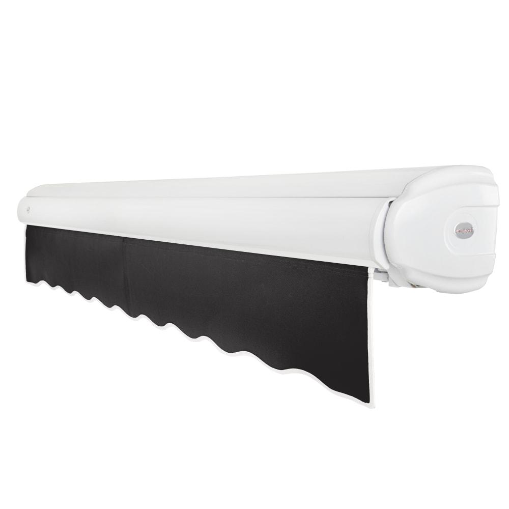 14' x 10' Full Cassette Left Motorized Patio Retractable Awning, Black. Picture 2
