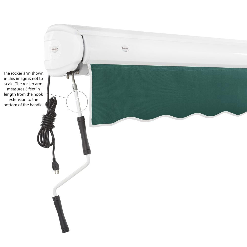 14' x 10' Full Cassette Left Motorized Patio Retractable Awning, Forest. Picture 6