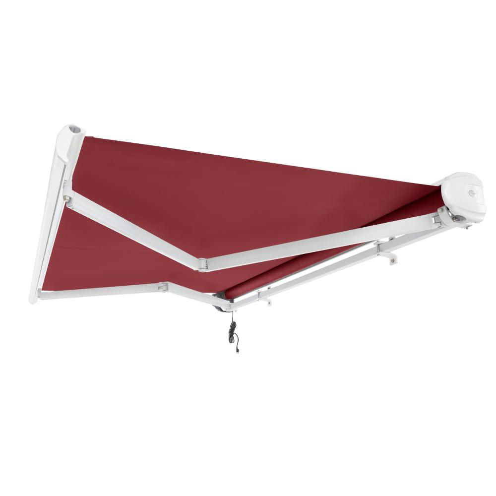 14' x 10' Full Cassette Left Motorized Patio Retractable Awning, Burgundy. Picture 7