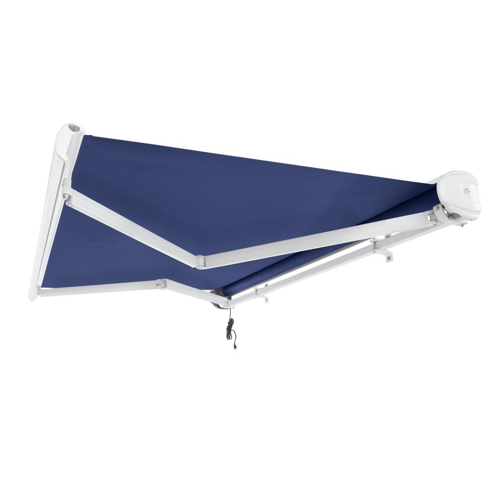14' x 10' Full Cassette Left Motor Left Motorized Patio Retractable Awning, Navy. Picture 7