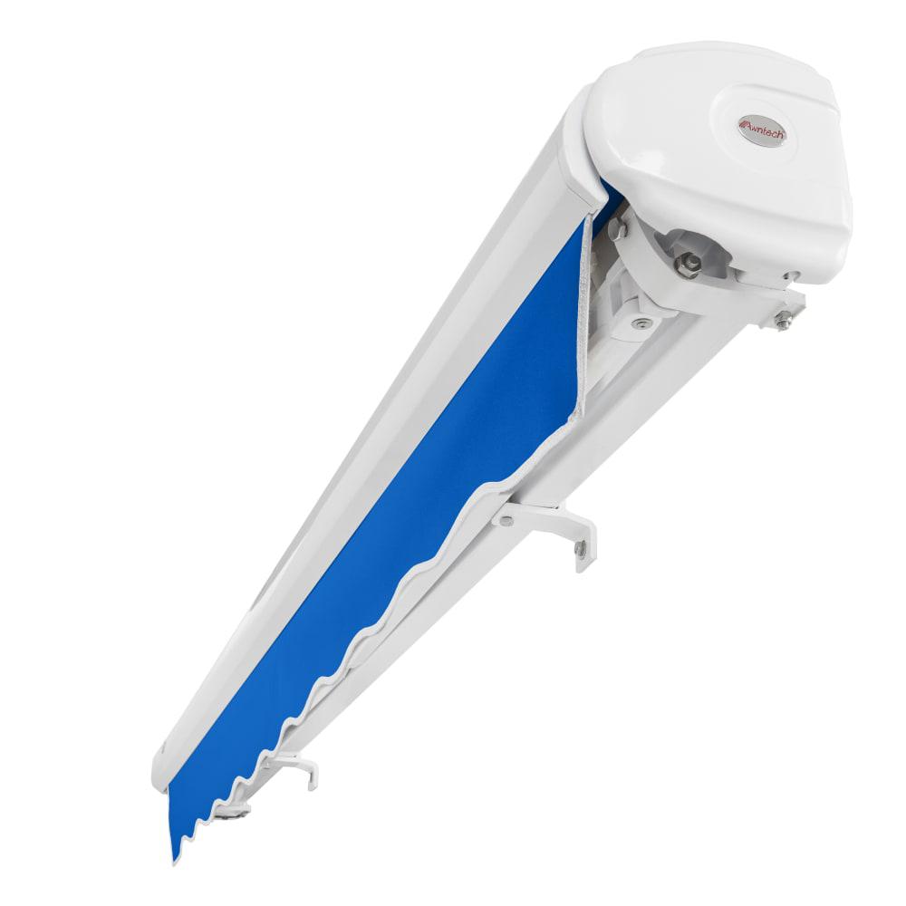 14' x 10' Full Cassette Left Motorized Patio Retractable Awning, Bright Blue. Picture 5