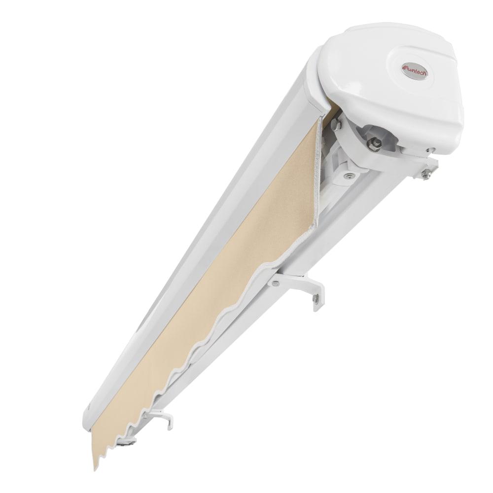 14' x 10' Full Cassette Left Motor Left Motorized Patio Retractable Awning, Tan. Picture 5