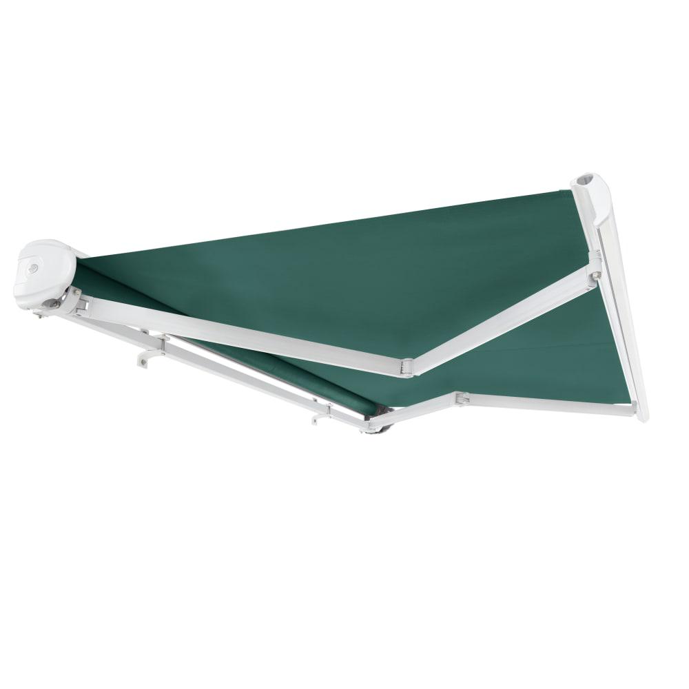 14' x 10' Full Cassette Manual Patio Retractable Awning Acrylic Fabric, Forest. Picture 7