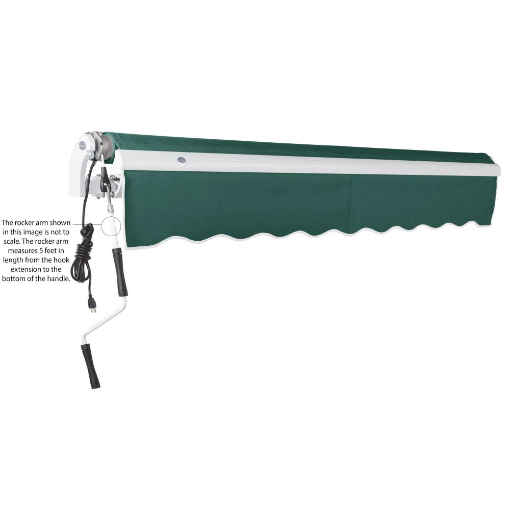 14' x 10' Maui Left Motor Left Motorized Patio Retractable Awning, Forest. Picture 6