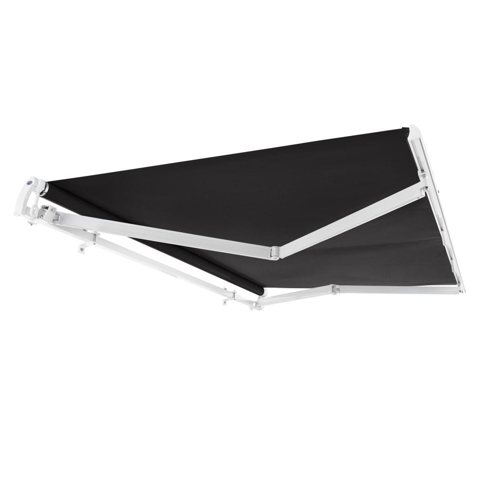 14' x 10' Maui Manual Manual Patio Retractable Awning Acrylic Fabric, Black. Picture 7