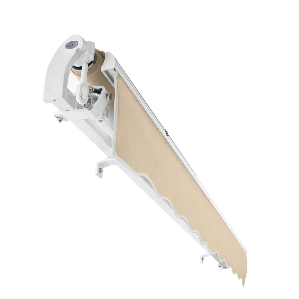 14' x 10' Maui Manual Manual Patio Retractable Awning Acrylic Fabric, Tan. Picture 5