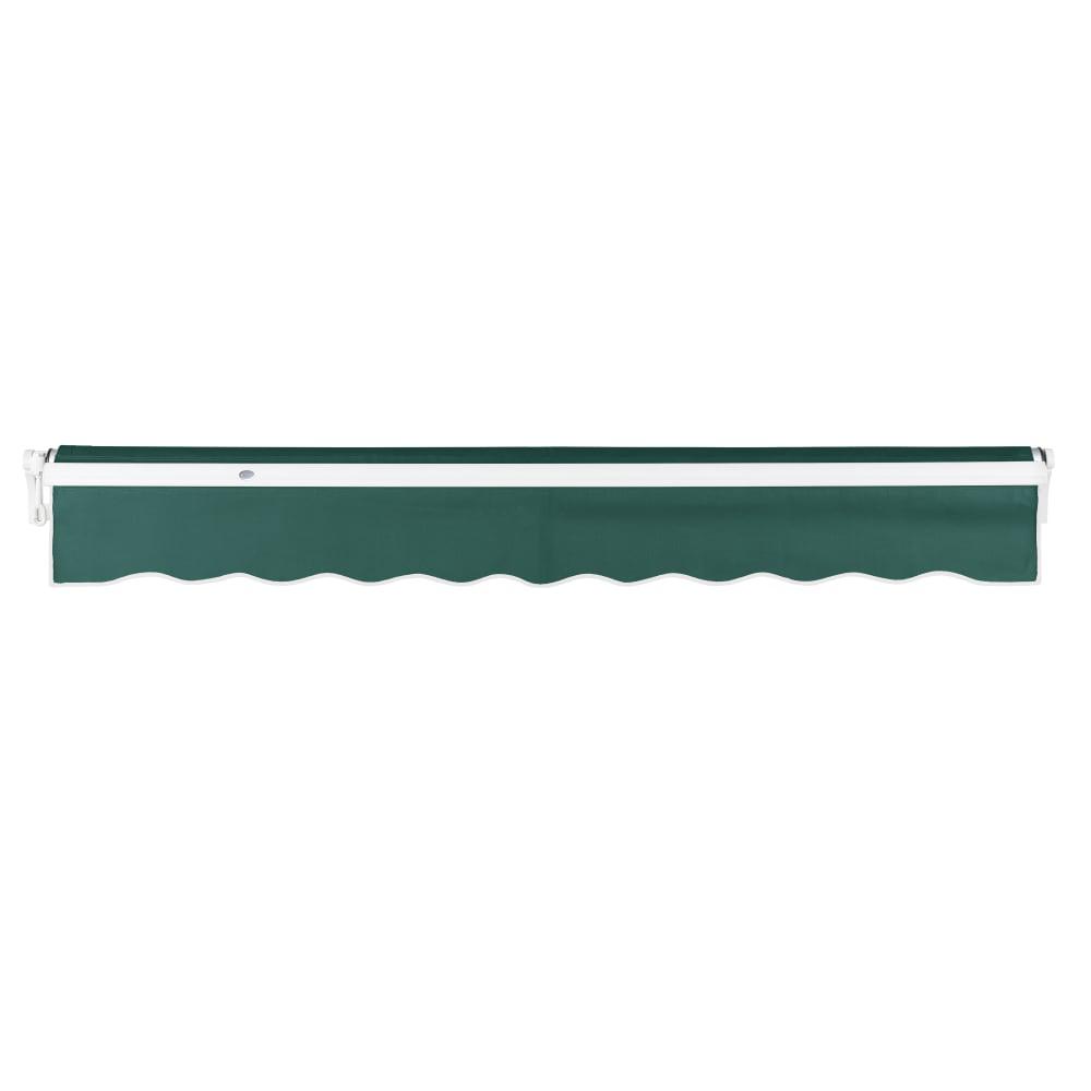 14' x 10' Maui Manual Manual Patio Retractable Awning Acrylic Fabric, Forest. Picture 4
