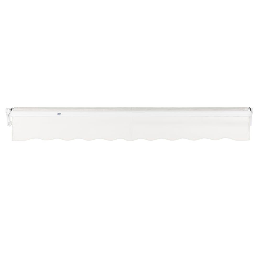 14' x 10' Maui Manual Manual Patio Retractable Awning Acrylic Fabric, White. Picture 4