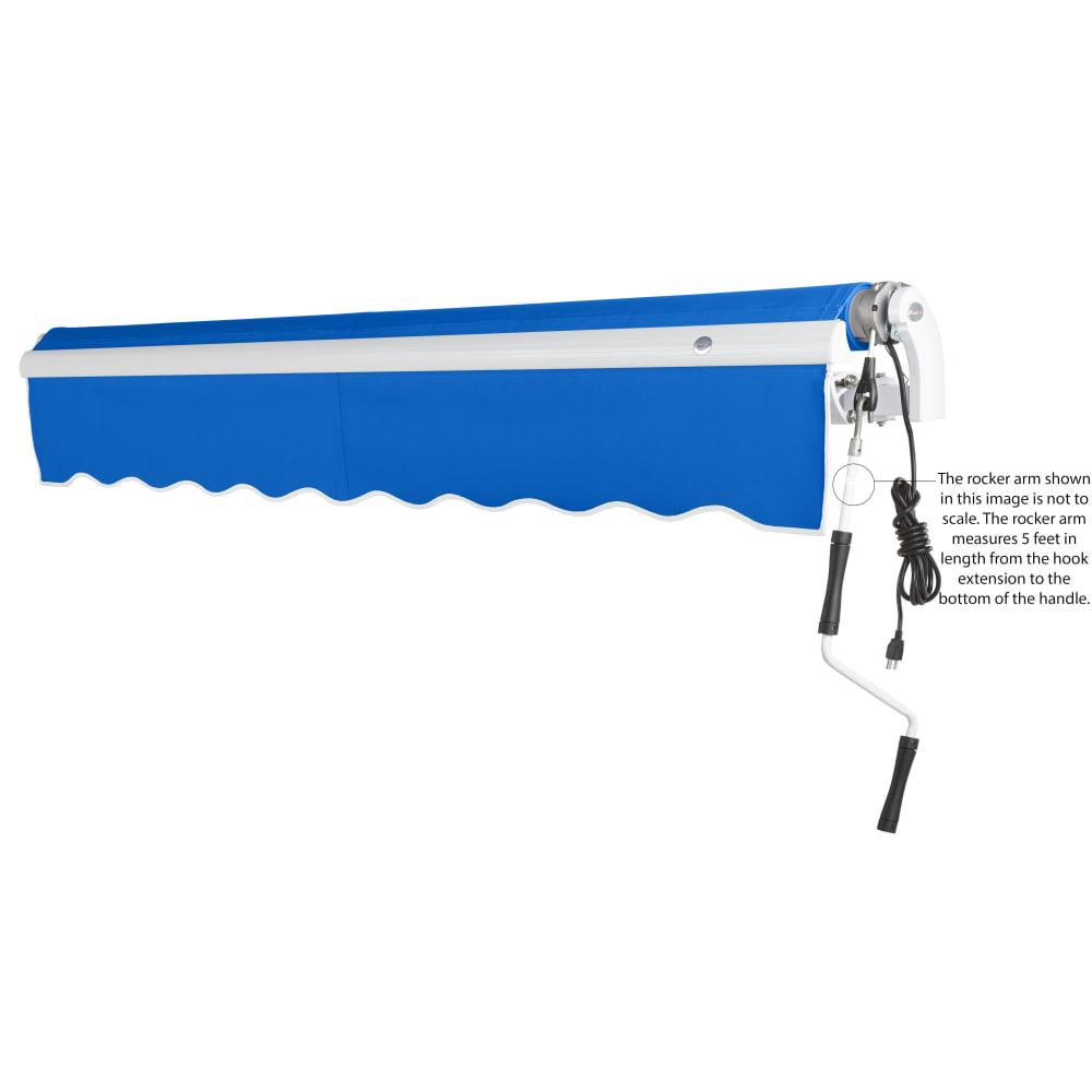 14' x 10' Maui Right Motor Right Motorized Patio Retractable Awning, Bright Blue. Picture 6