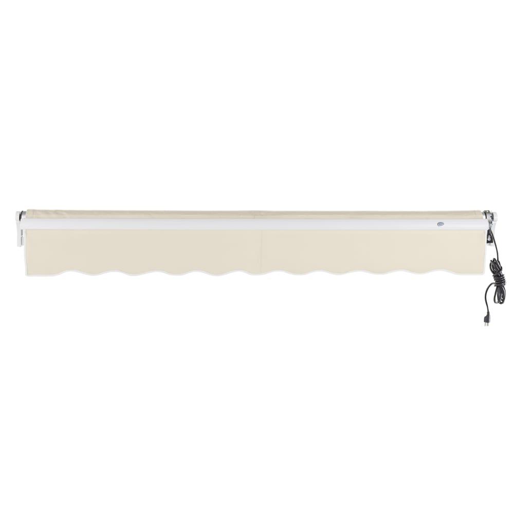 16' x 10' Maui Right Motor Right Motorized Patio Retractable Awning, Linen. Picture 4
