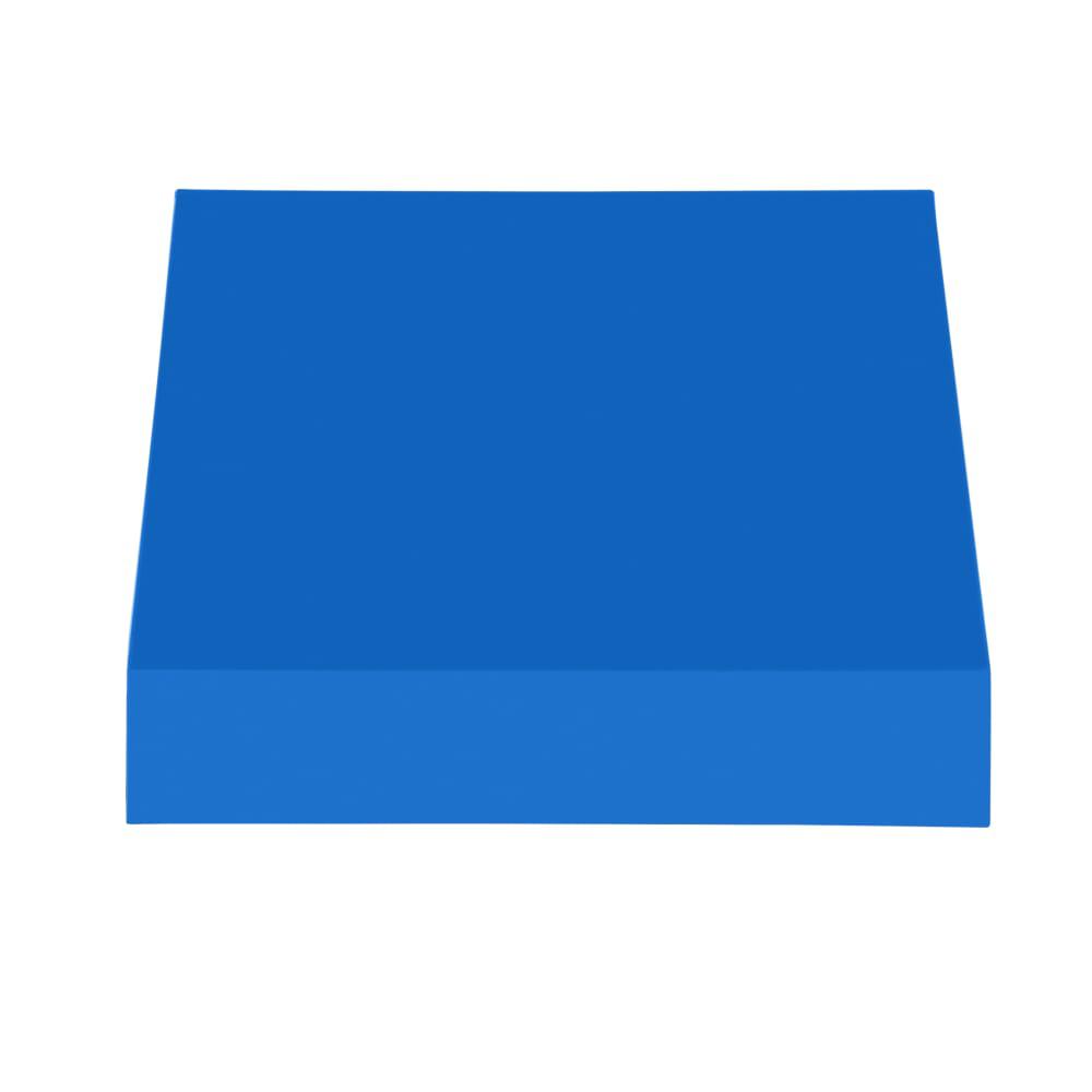 Awntech 3.375 ft New Yorker Fixed Awning Acrylic Fabric, Bright Blue. Picture 2