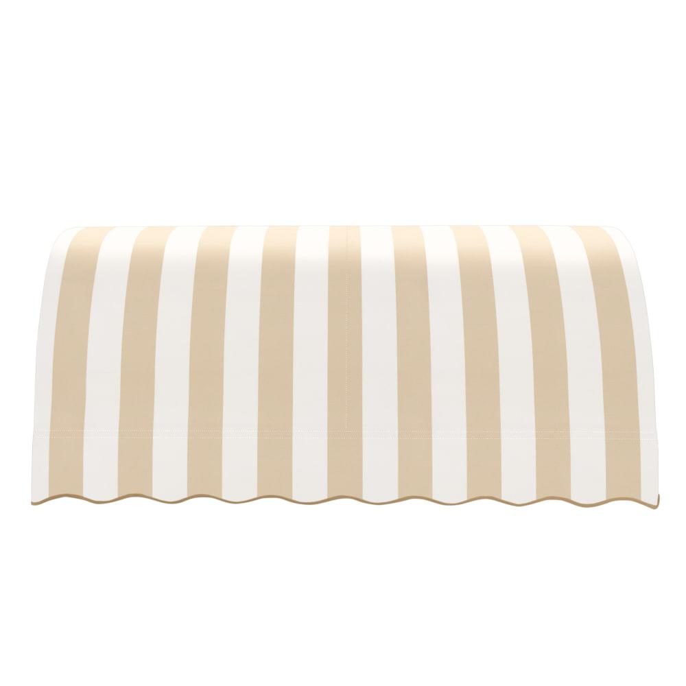 Awntech 6.375 ft Savannah Fixed Awning Acrylic Fabric, Linen/White Stripe. Picture 2