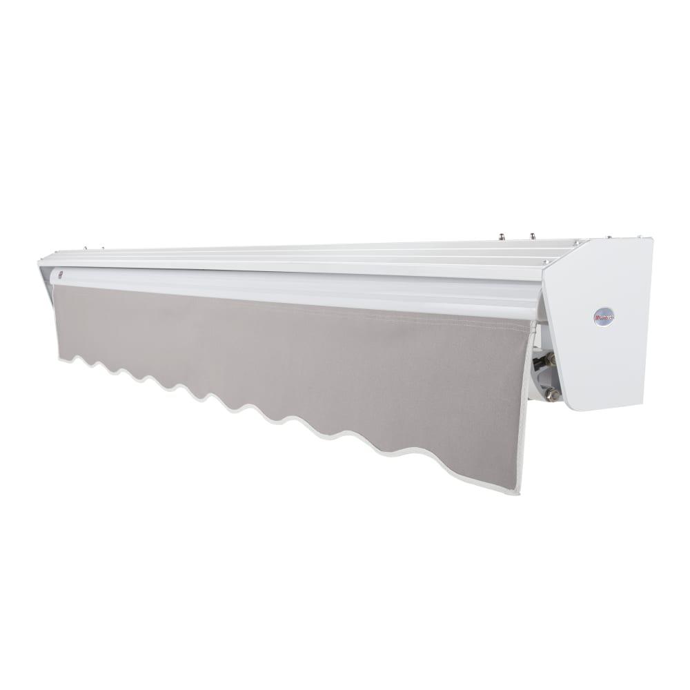 8' x 6.5' Destin Left Motor Left Motorized Patio Retractable Awning, Gray. Picture 2