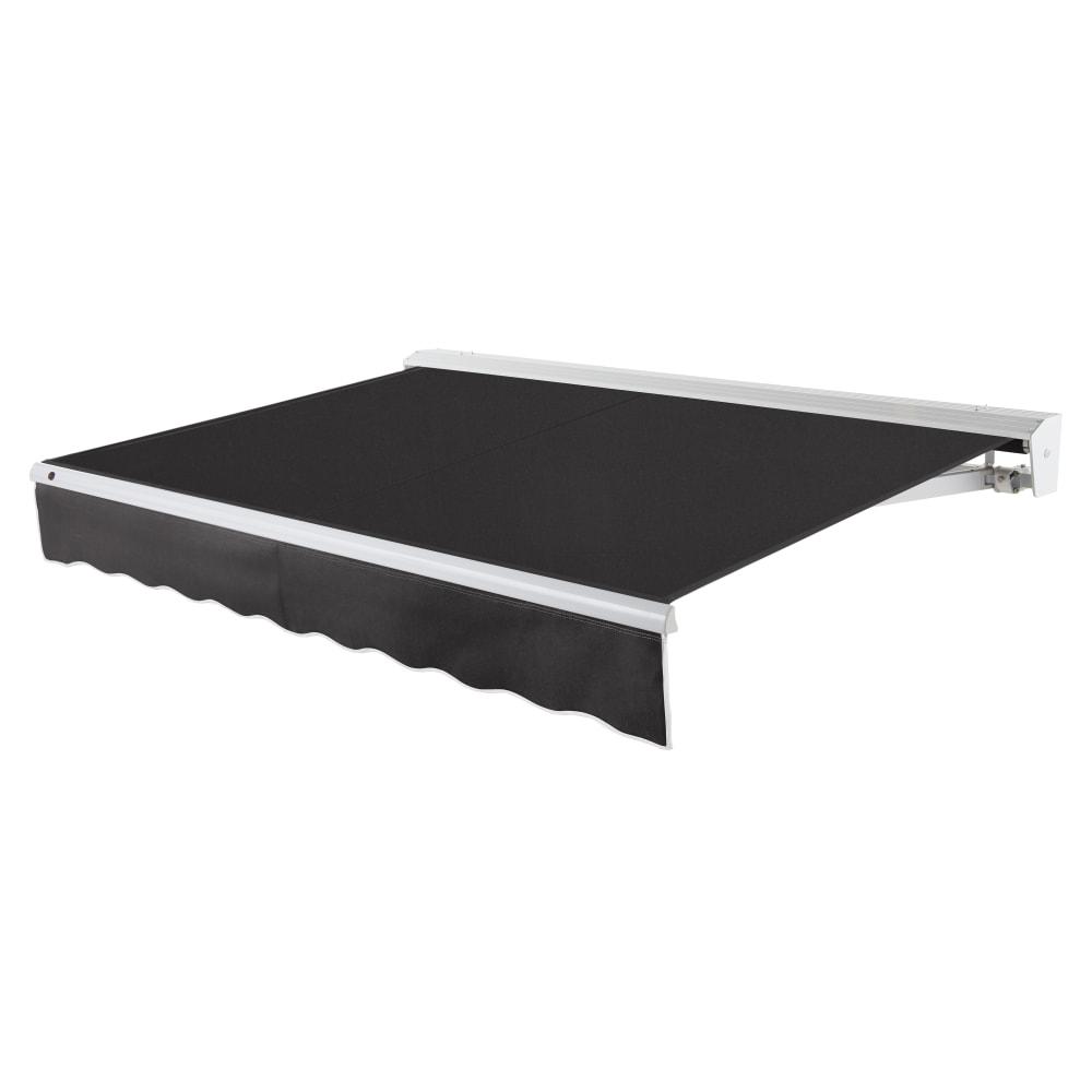 8' x 6.5' Destin Left Motor Left Motorized Patio Retractable Awning, Black. Picture 1