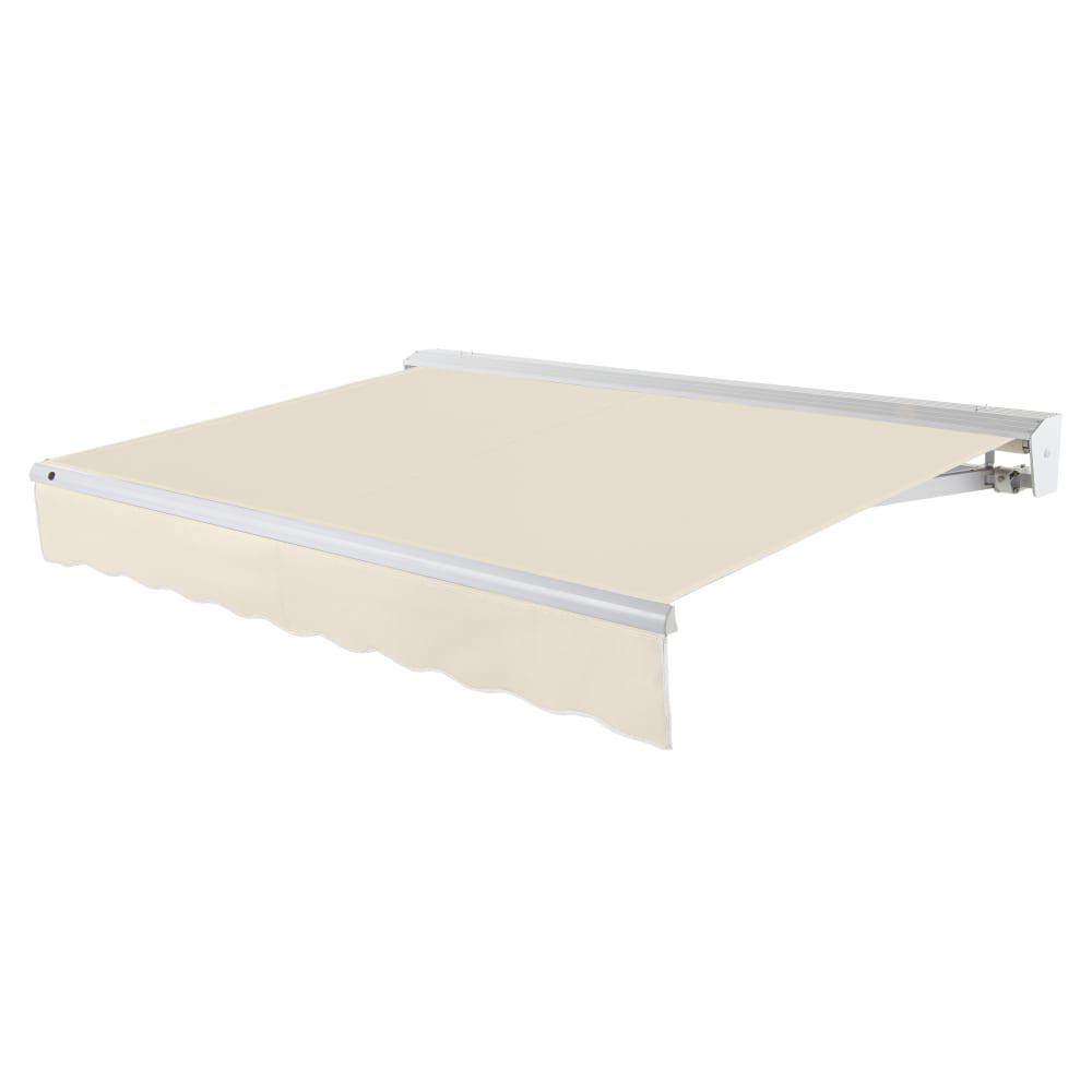 8' x 6.5' Destin Left Motor Left Motorized Patio Retractable Awning, Linen. Picture 1