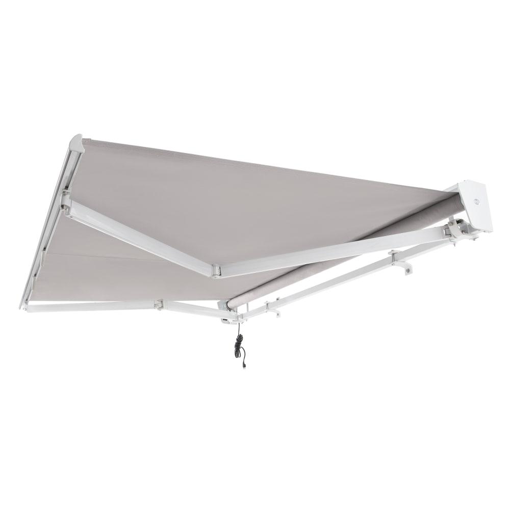 8' x 6.5' Destin Left Motor Left Motorized Patio Retractable Awning, Gray. Picture 7