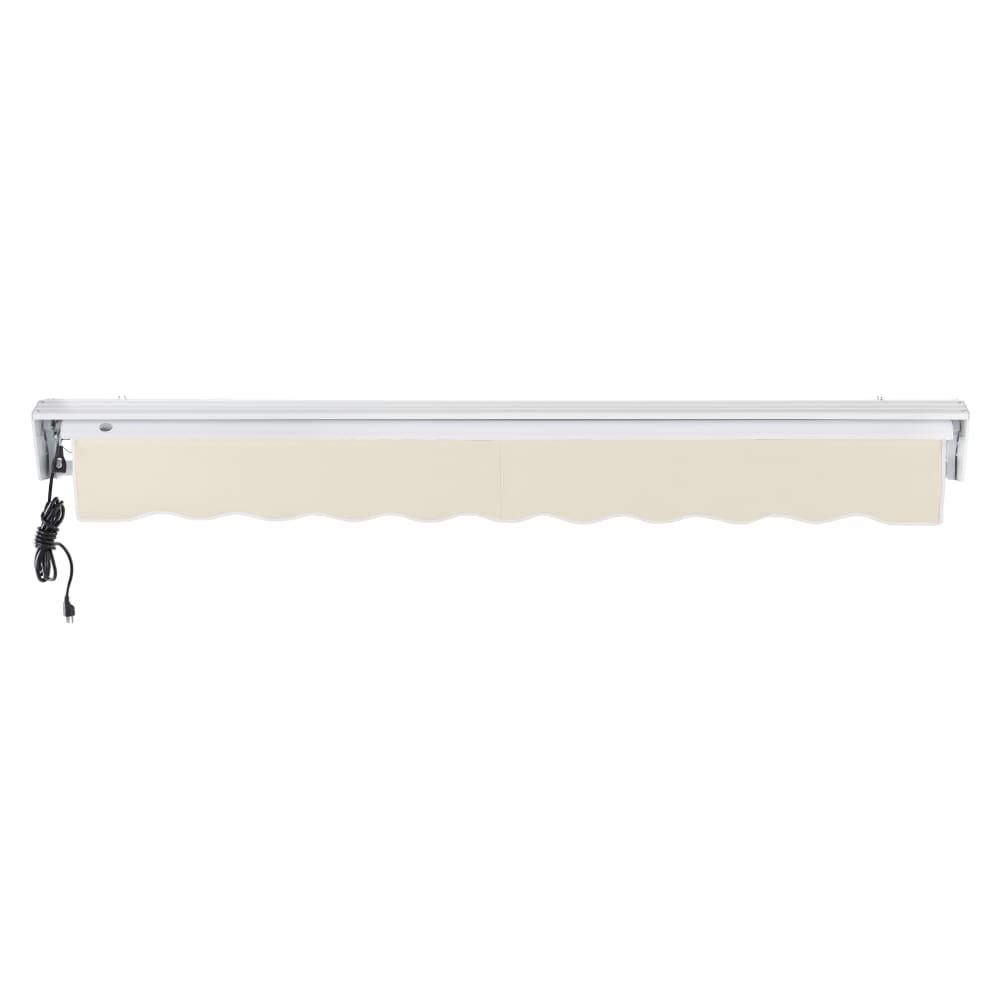 8' x 6.5' Destin Left Motor Left Motorized Patio Retractable Awning, Linen. Picture 4