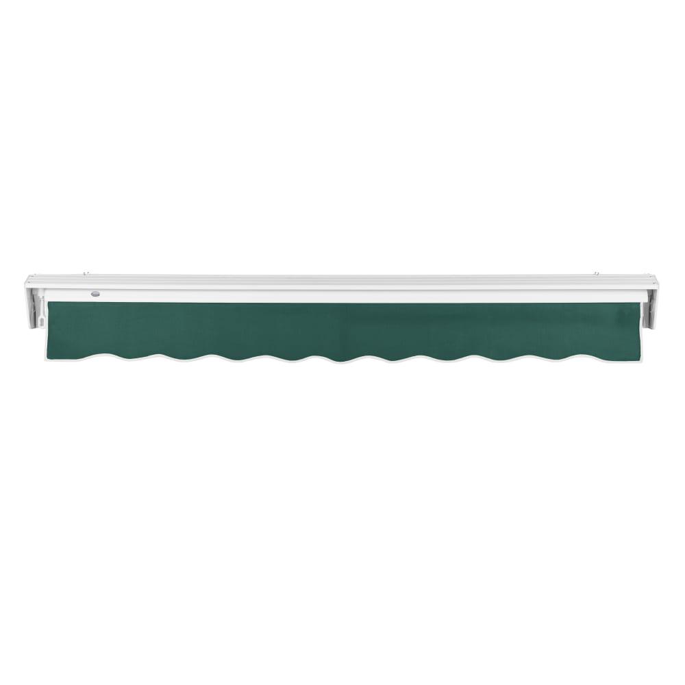 16' x 10' Destin Manual Manual Patio Retractable Awning Acrylic Fabric, Forest. Picture 4