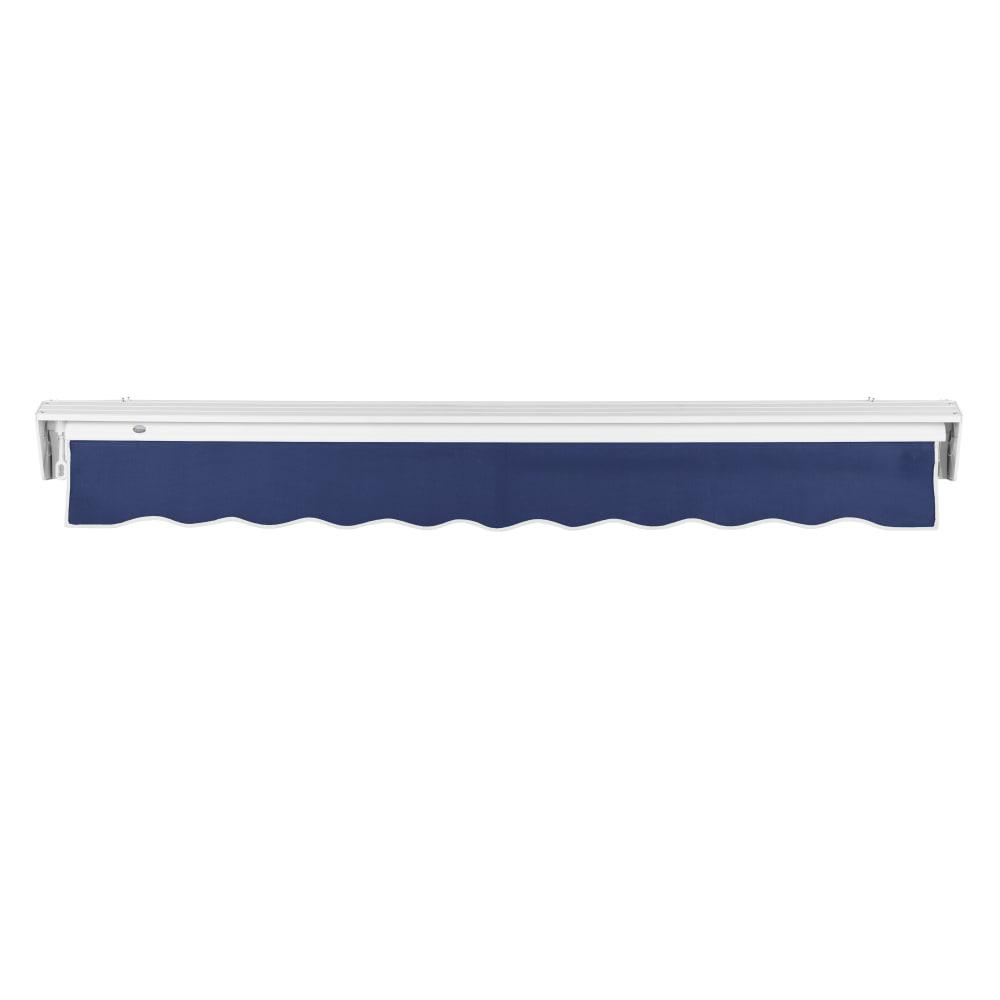 18' x 10' Destin Manual Manual Patio Retractable Awning Acrylic Fabric, Navy. Picture 4