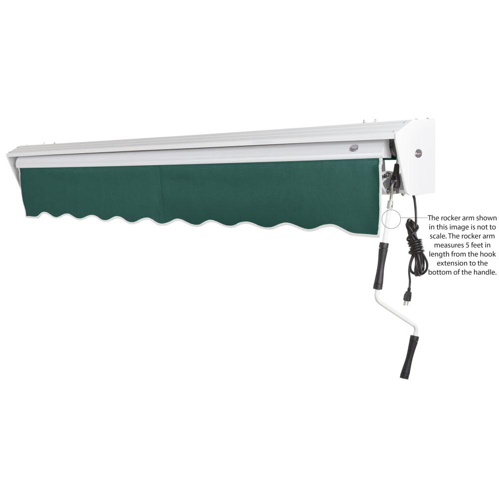 16' x 10' Destin Right Motor Right Motorized Patio Retractable Awning, Forest. Picture 6