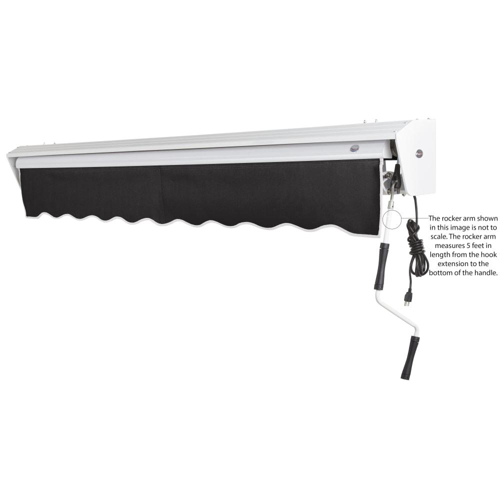 16' x 10' Destin Right Motor Right Motorized Patio Retractable Awning, Black. Picture 6