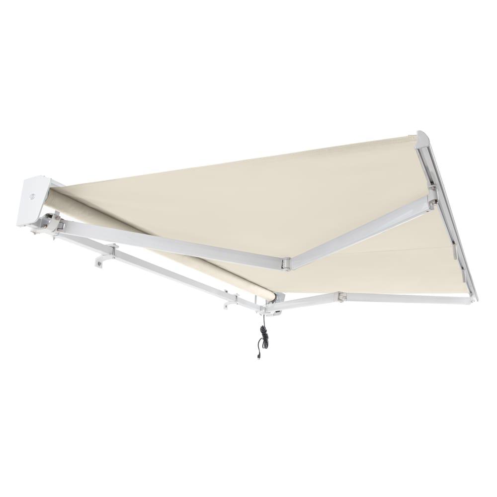 16' x 10' Destin Right Motor Right Motorized Patio Retractable Awning, Linen. Picture 7