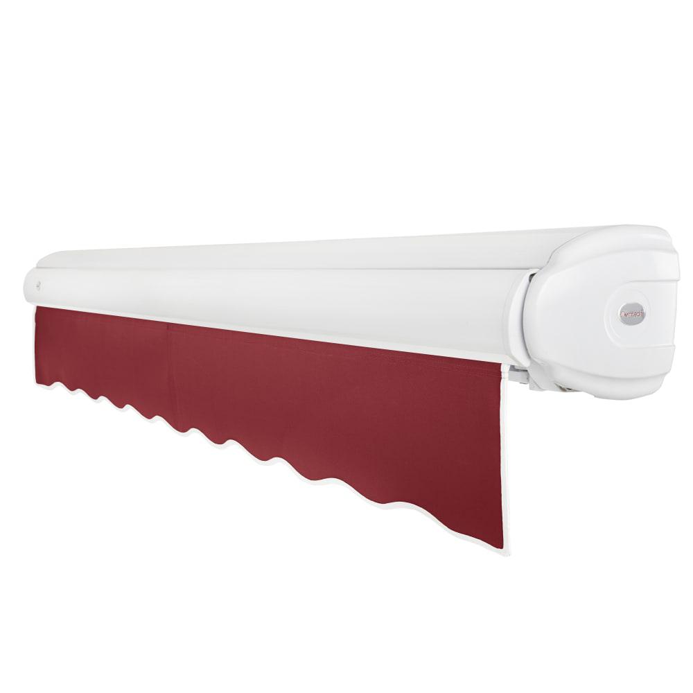 16' x 10' Full Cassette Left Motorized Patio Retractable Awning, Burgundy. Picture 2
