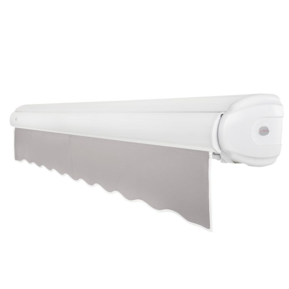 16' x 10' Full Cassette Left Motor Left Motorized Patio Retractable Awning, Gray. Picture 2
