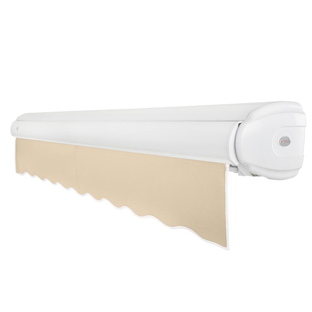 16' x 10' Full Cassette Left Motor Left Motorized Patio Retractable Awning, Tan. Picture 2