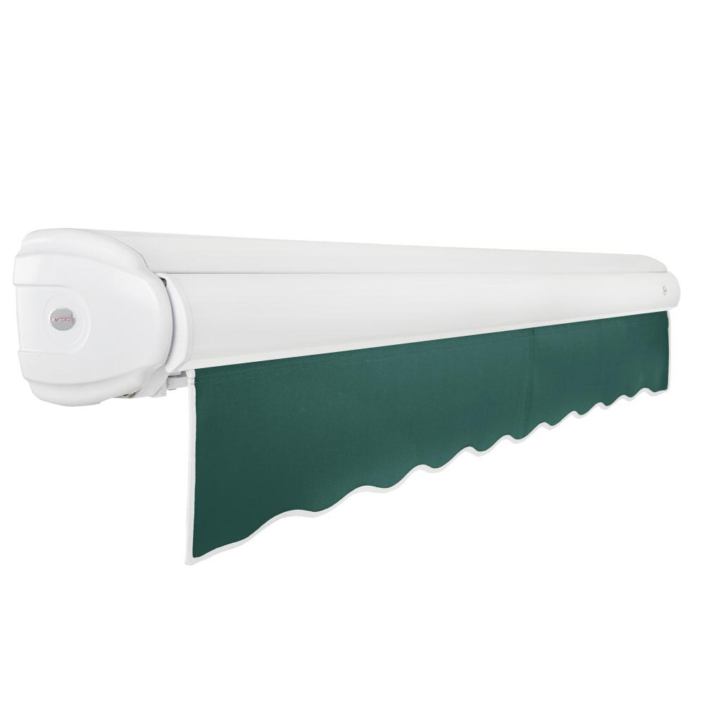 16' x 10' Full Cassette Manual Patio Retractable Awning Acrylic Fabric, Forest. Picture 2