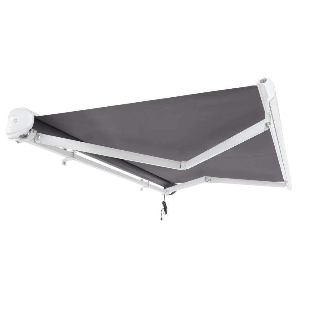 16' x 10' Full Cassette Right Motorized Patio Retractable Awning, Gunmetal. Picture 7