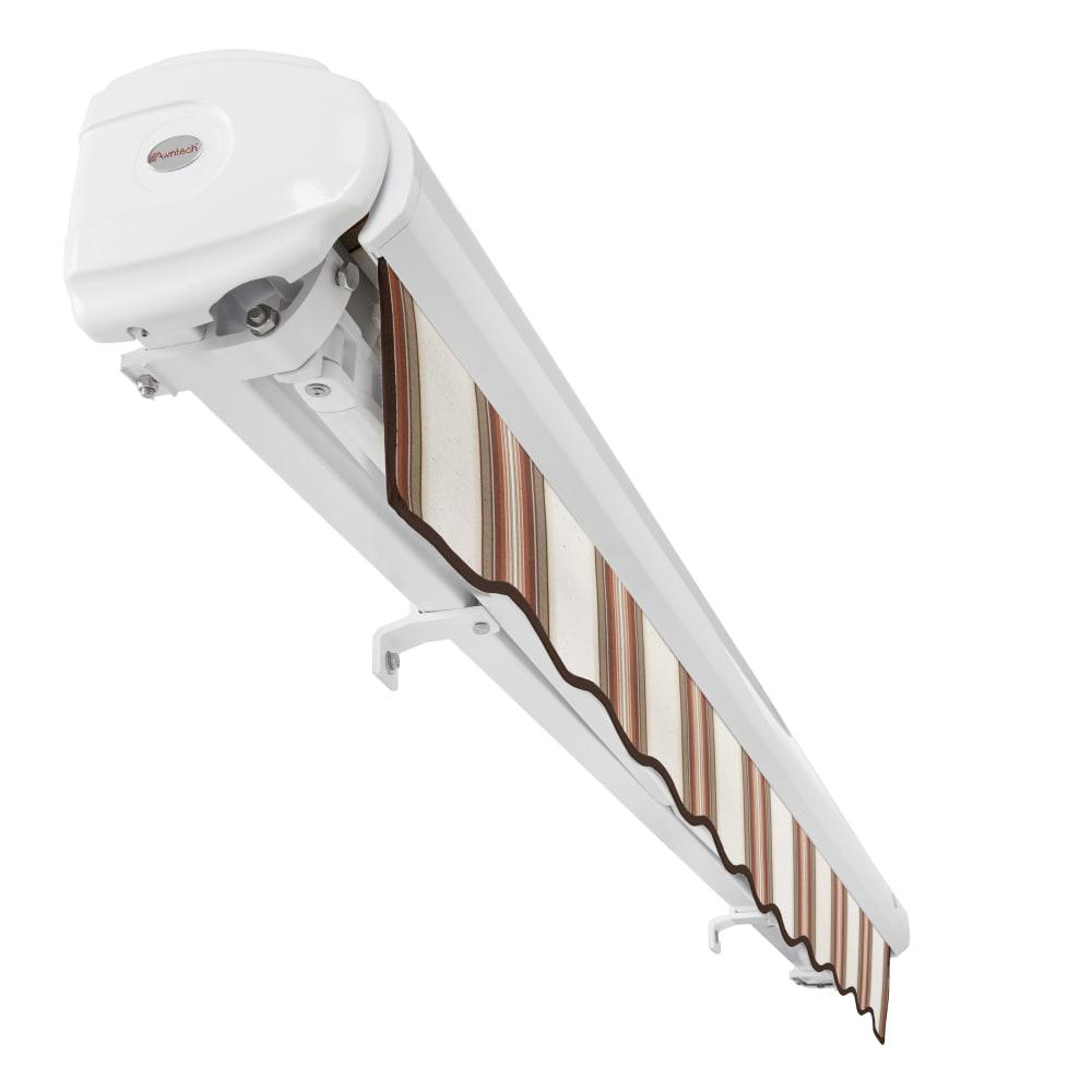 Full Cassette Manual Patio Retractable Awning, Brown/Tan/Terracotta Multi. Picture 5