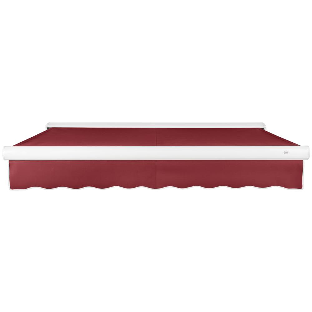 16' x 10' Full Cassette Left Motorized Patio Retractable Awning, Burgundy. Picture 3