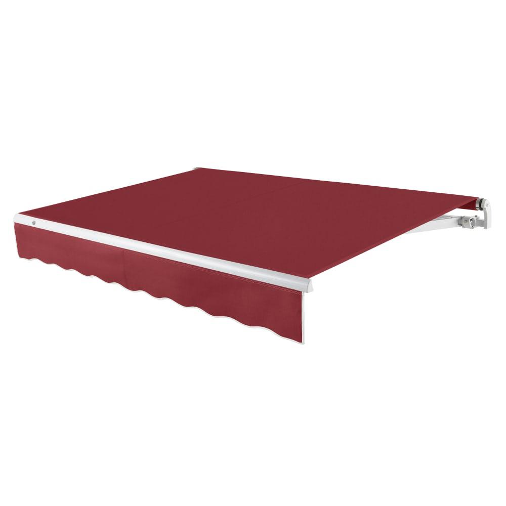 16' x 10' Maui Left Motor Left Motorized Patio Retractable Awning, Burgundy. Picture 1