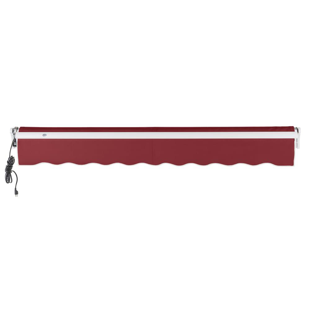 16' x 10' Maui Left Motor Left Motorized Patio Retractable Awning, Burgundy. Picture 4