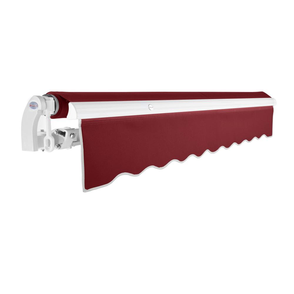 16' x 10' Maui Manual Manual Patio Retractable Awning Acrylic Fabric, Burgundy. Picture 2