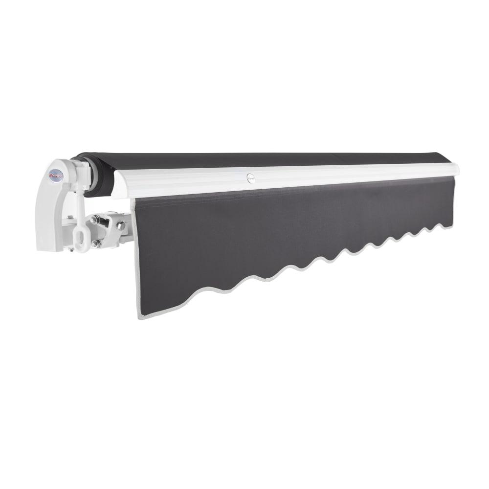 16' x 10' Maui Manual Manual Patio Retractable Awning Acrylic Fabric, Gunmetal. Picture 2